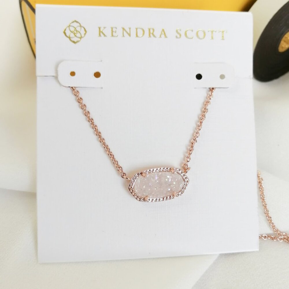 Kendra Scott Elisa Drusy Rose Gold Necklace | NEW
